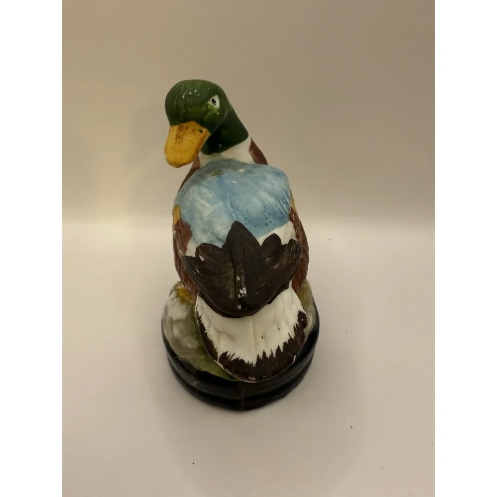 Vintage Mallard Duck Ceramic Figurine Hand Painted 4.5